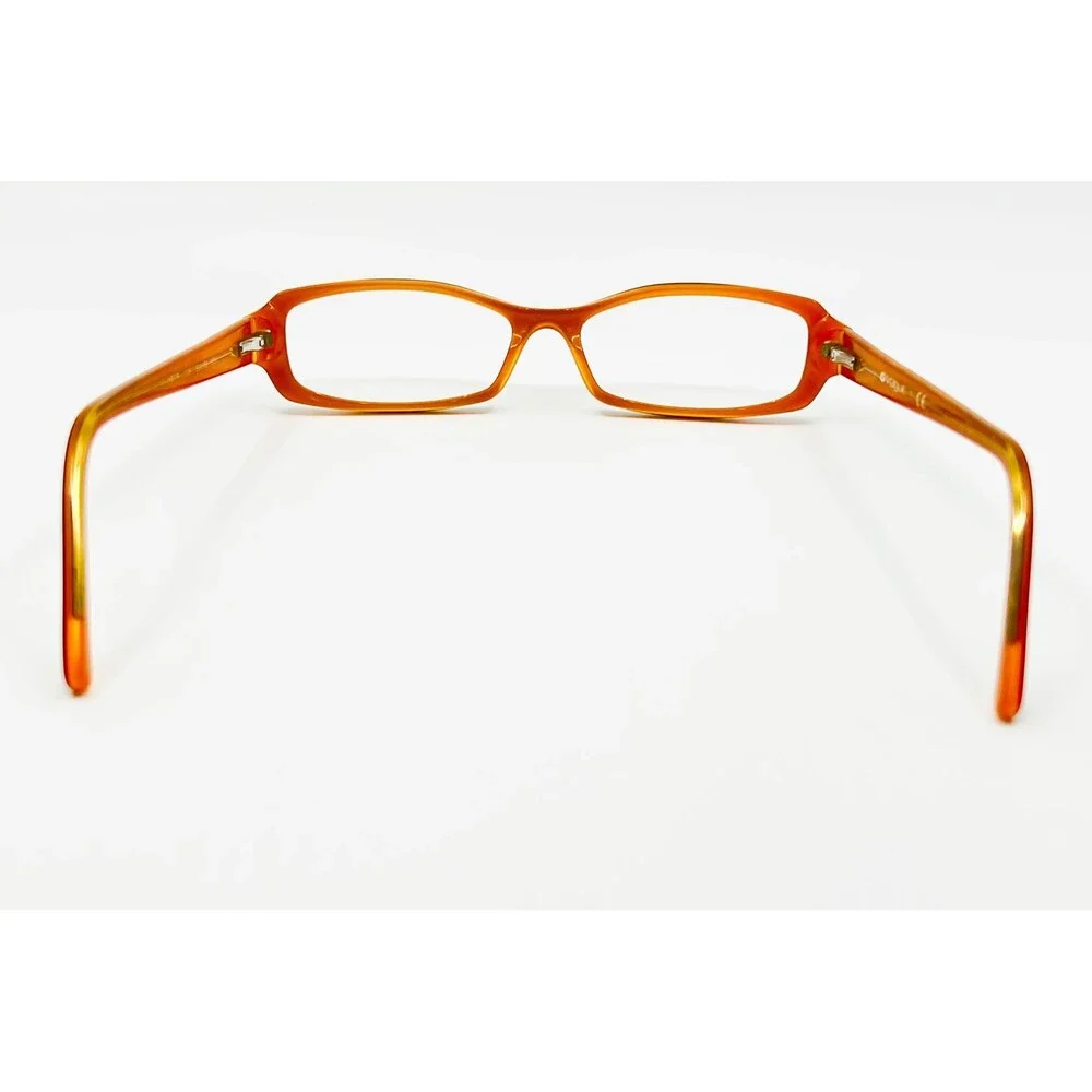 Vogue Eyeglass Frames Womens Black Orange Rectangle VO 3546-B 51-16-135